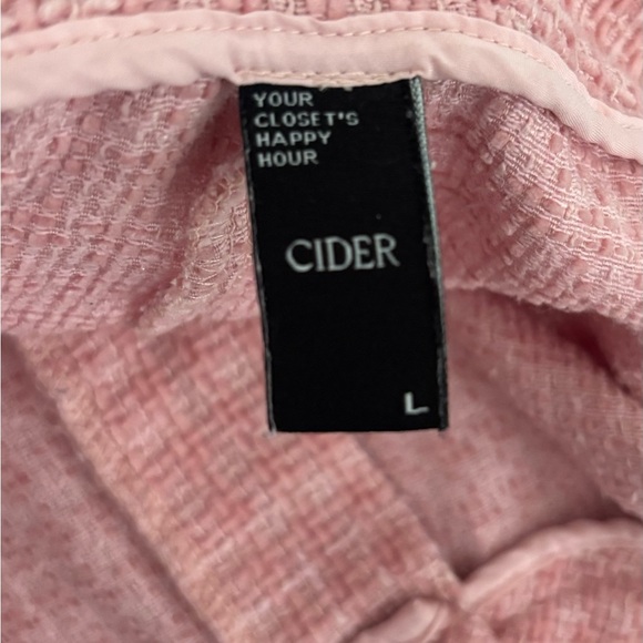 Cider Pants Womens Large Pink Tweed Wide Leg Flare Trousers High Rise Retro - Picture 3 of 6